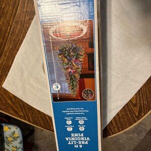 Holiday Time Multicolor Pre-Lit Upside-Down Virginia Pine